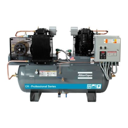 Atlas Copco Atlas Copco CR5-TS-120GH-230V 3PH-PPS-D 10HP Two-Stage Horizontal Compressor - 175 PSI - 230 Volts 2020040021